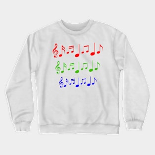 Coloured Musical Notes Crewneck Sweatshirt